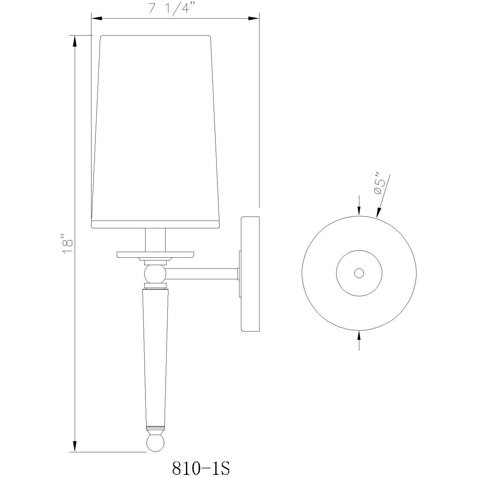 Avery 1 Light 5.5 inch Matte Black Wall Sconce Wall Light in White Fabric