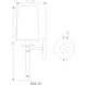 Avery 1 Light 5.5 inch Matte Black Wall Sconce Wall Light in White Fabric