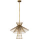 Alito 6 Light 25 inch Rubbed Brass Chandelier Ceiling Light