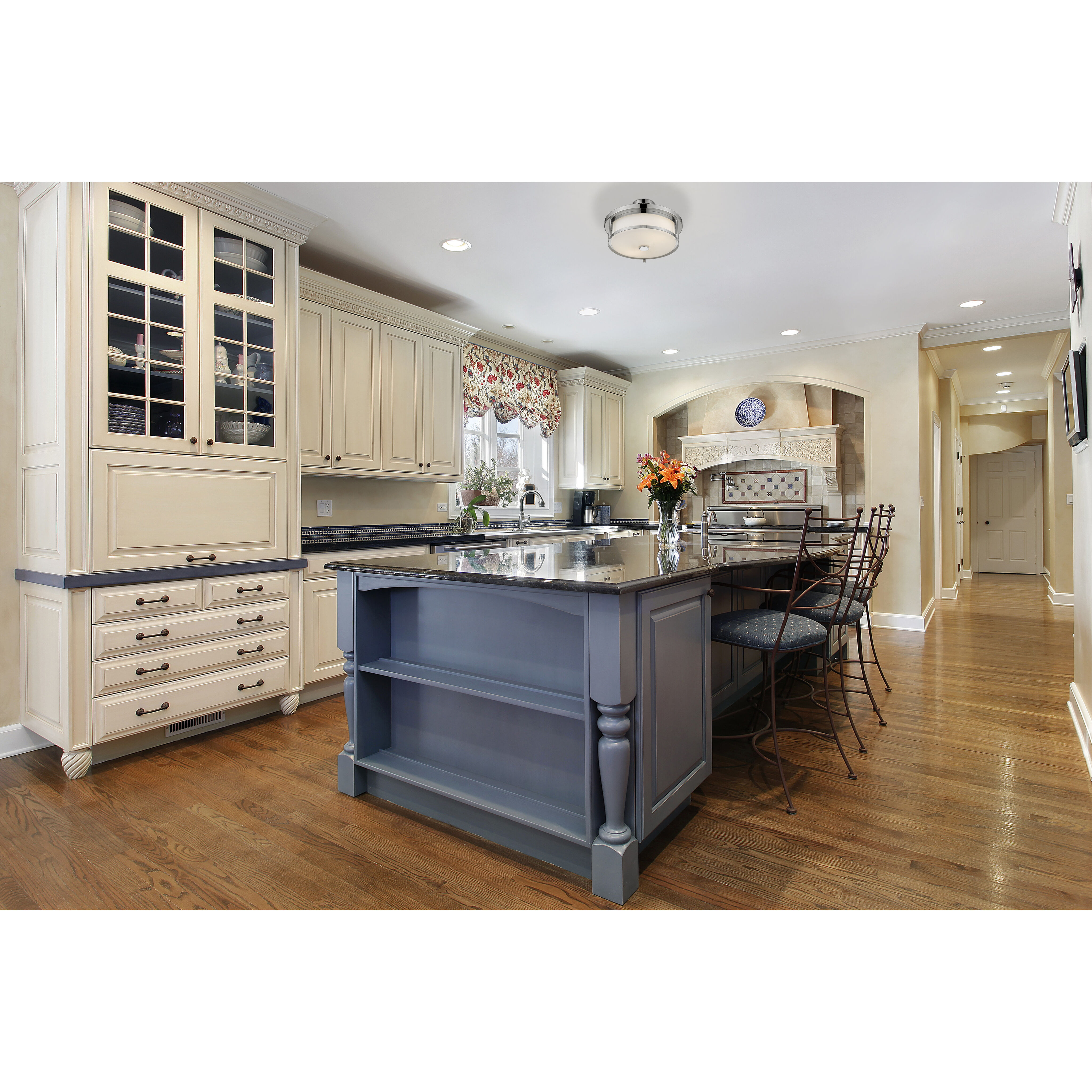 Savannah 3 Light 15.75 inch Chrome Semi Flush Mount Ceiling Light