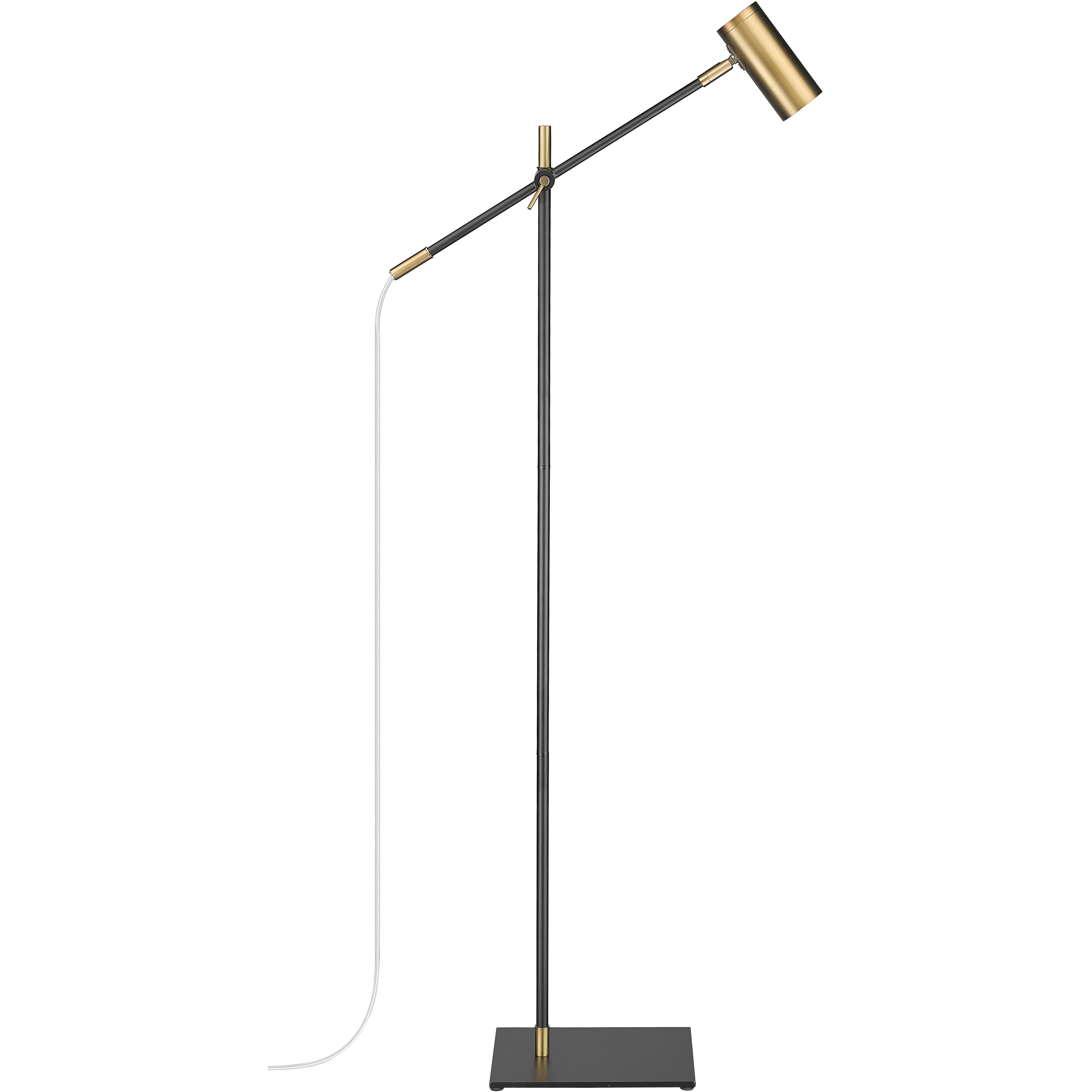 Calumet 48.25 inch 35.00 watt Matte Black and Olde Brass Floor Lamp Portable Light in Oil Rubbed Bronze