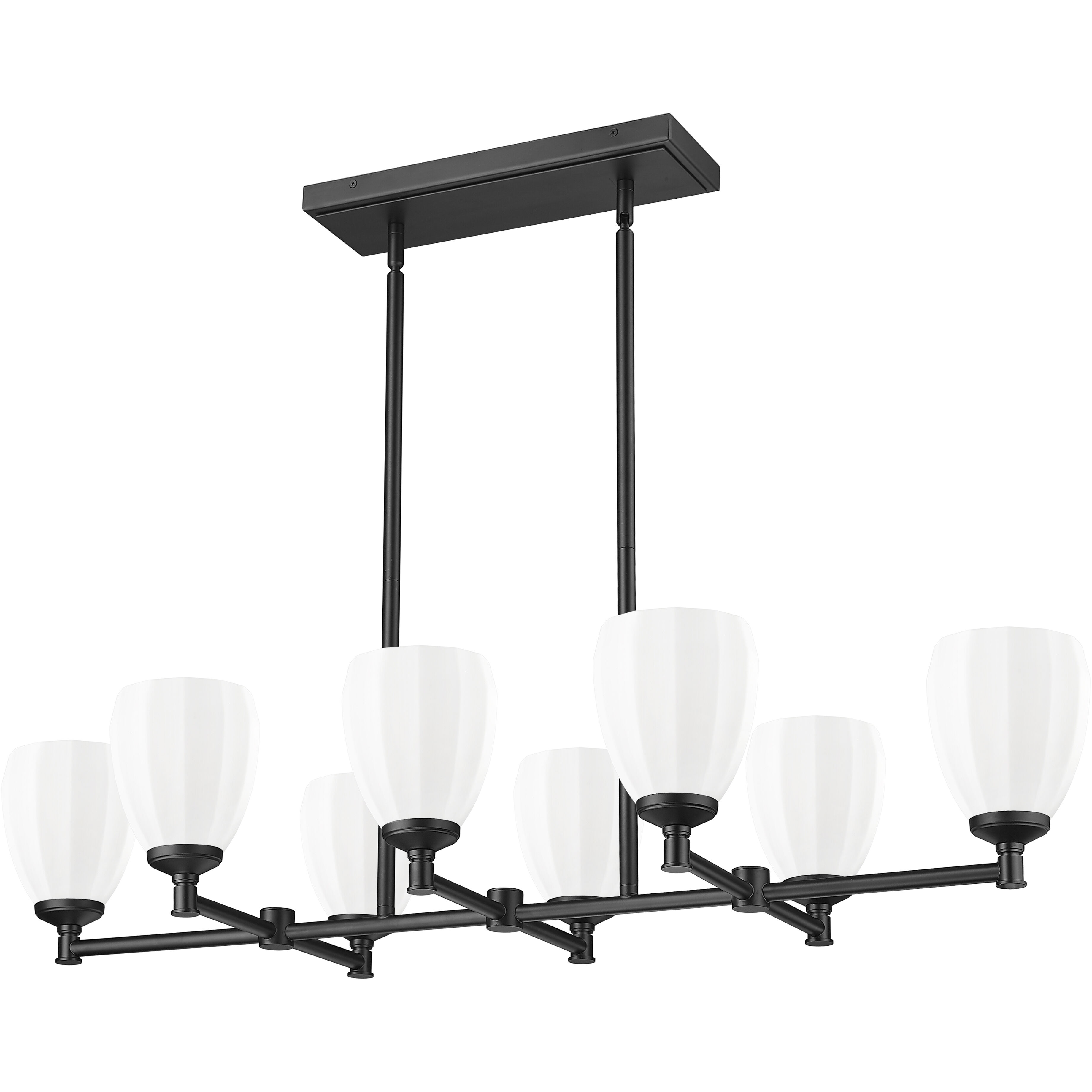 Oren Linear Chandelier Ceiling Light in Matte Black