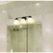 Vaughn 3 Light 22.5 inch Matte Black Vanity Wall Light