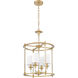Katerina 4 Light 16 inch Rubbed Brass Chandelier Ceiling Light