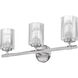 Dover Street 3 Light 24.5 inch Brushed Nickel Vanity Wall Light