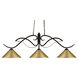 Phoenix 3 Light 52 inch Bronze Billiard Ceiling Light in 18.5, Satin Gold Steel