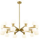 Artemis 20 Light 42 inch Modern Gold Chandelier Ceiling Light