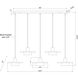 Ludo LED 51.5 inch Matte White and Modern Gold Linear Chandelier Ceiling Light