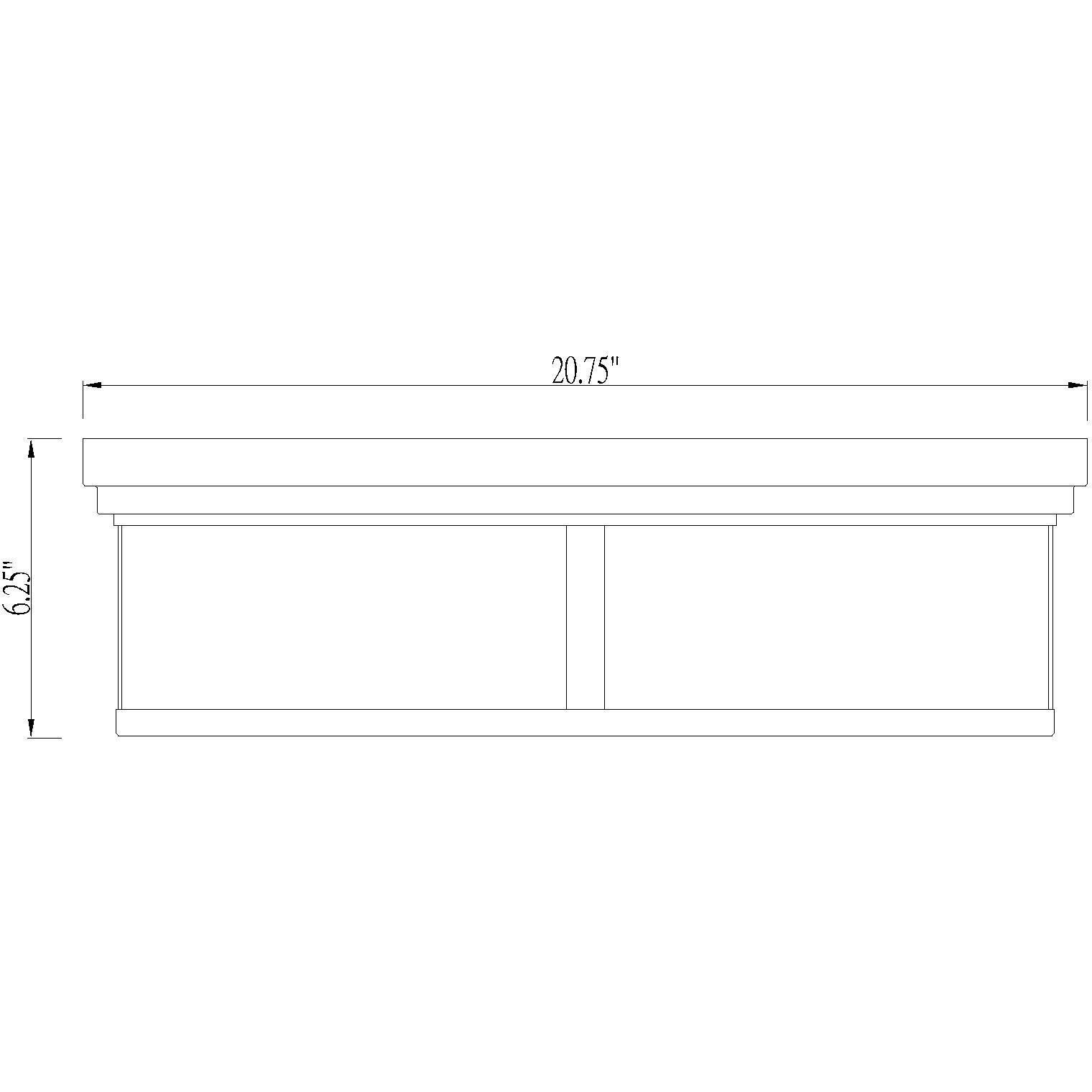 Clarion 4 Light 20.75 inch Rubbed Brass Flush Mount Ceiling Light in Rubbed Bronze