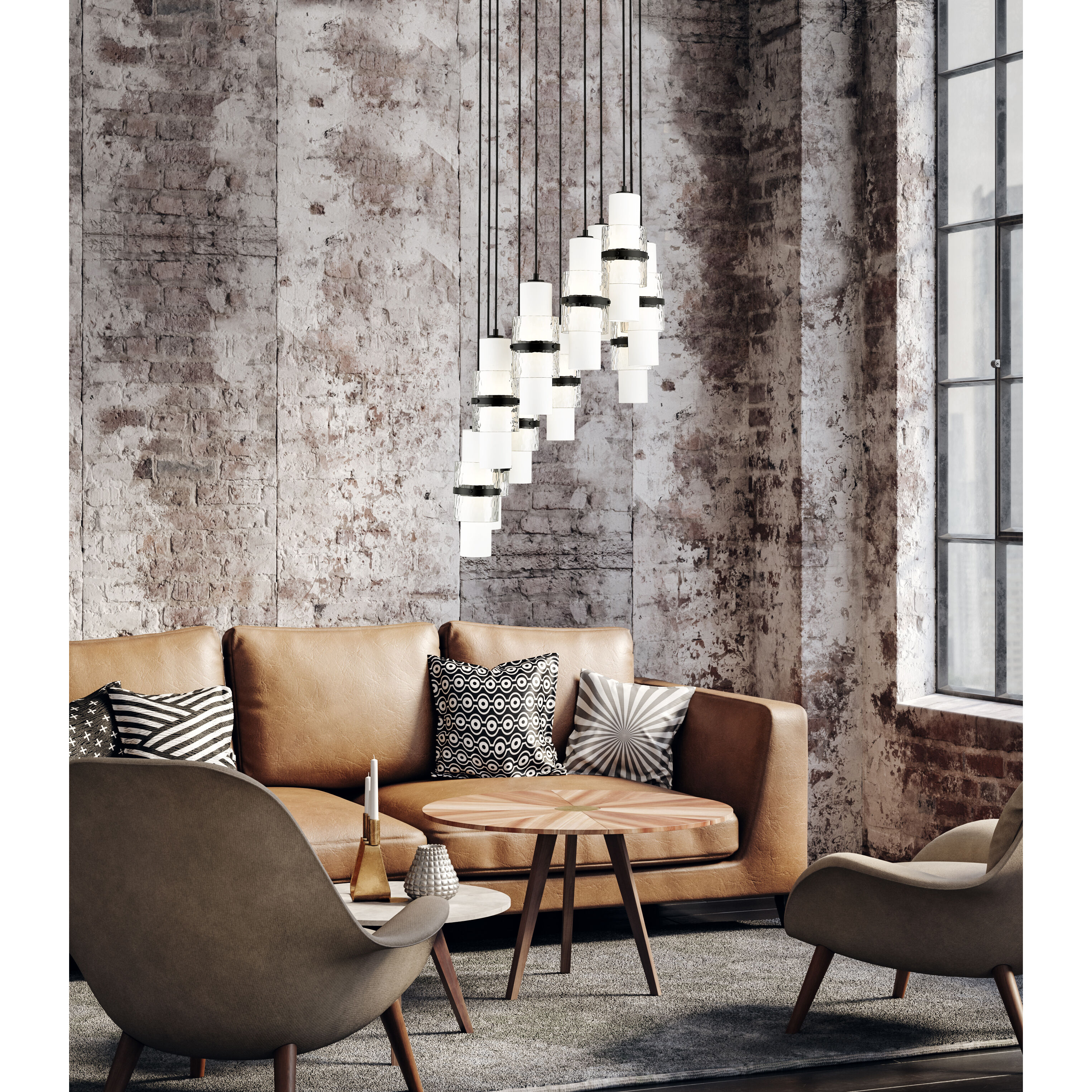 Cayden 11 Light 24 inch Matte Black Chandelier Ceiling Light