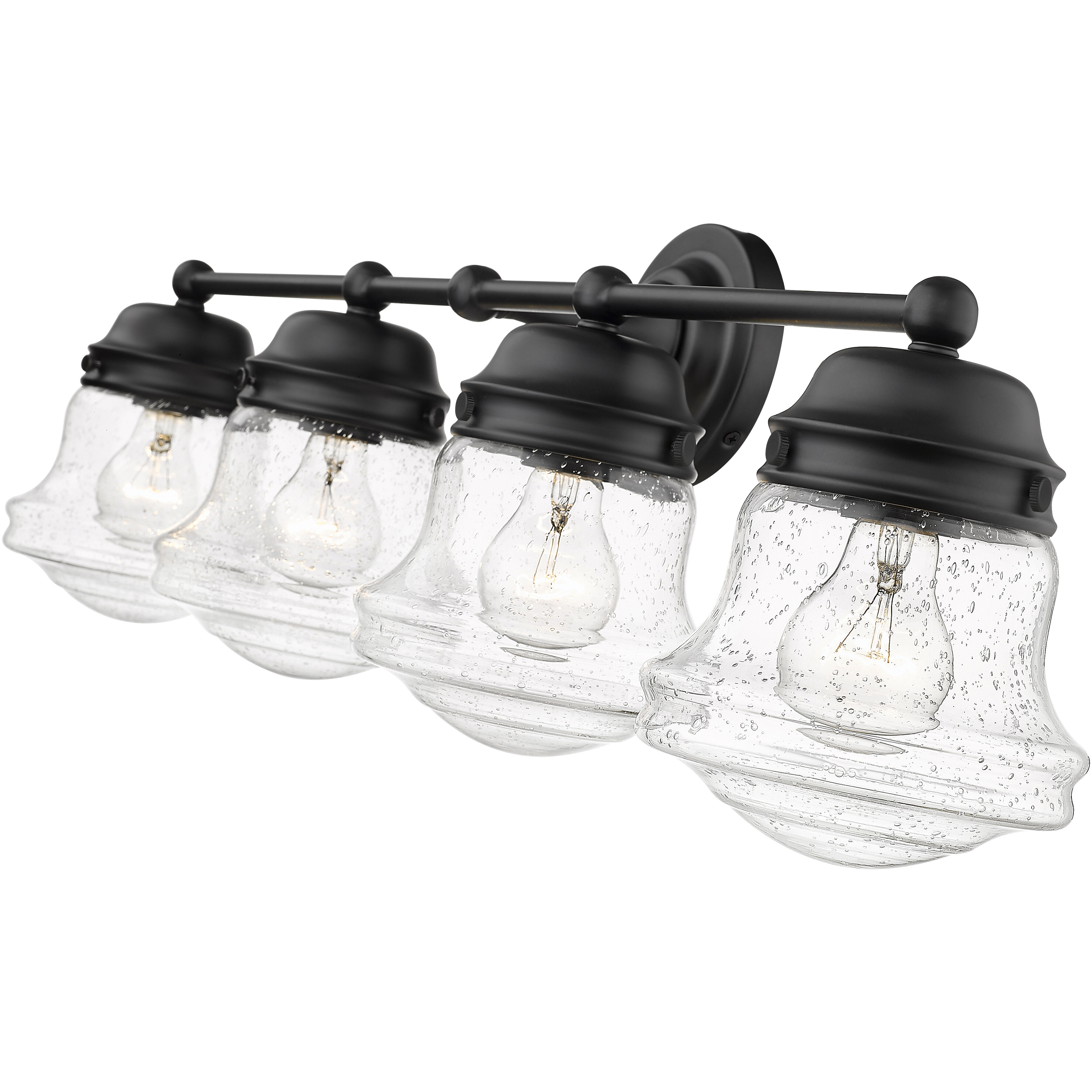 Vaughn 4 Light 31.5 inch Matte Black Vanity Wall Light