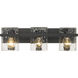 Bennington 3 Light 22.25 inch Matte Black Vanity Wall Light
