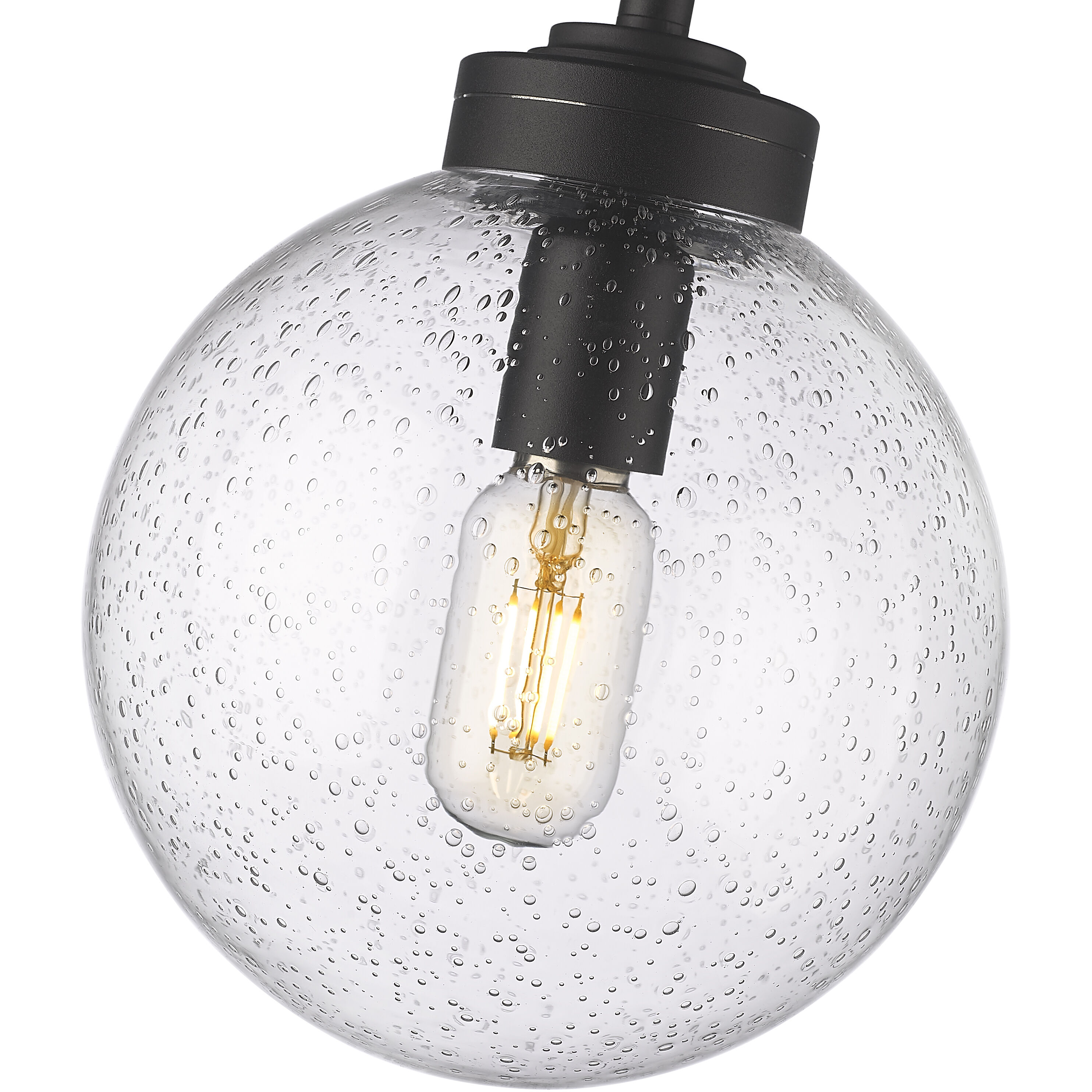 Laurent 1 Light 8 inch Black Outdoor Pendant