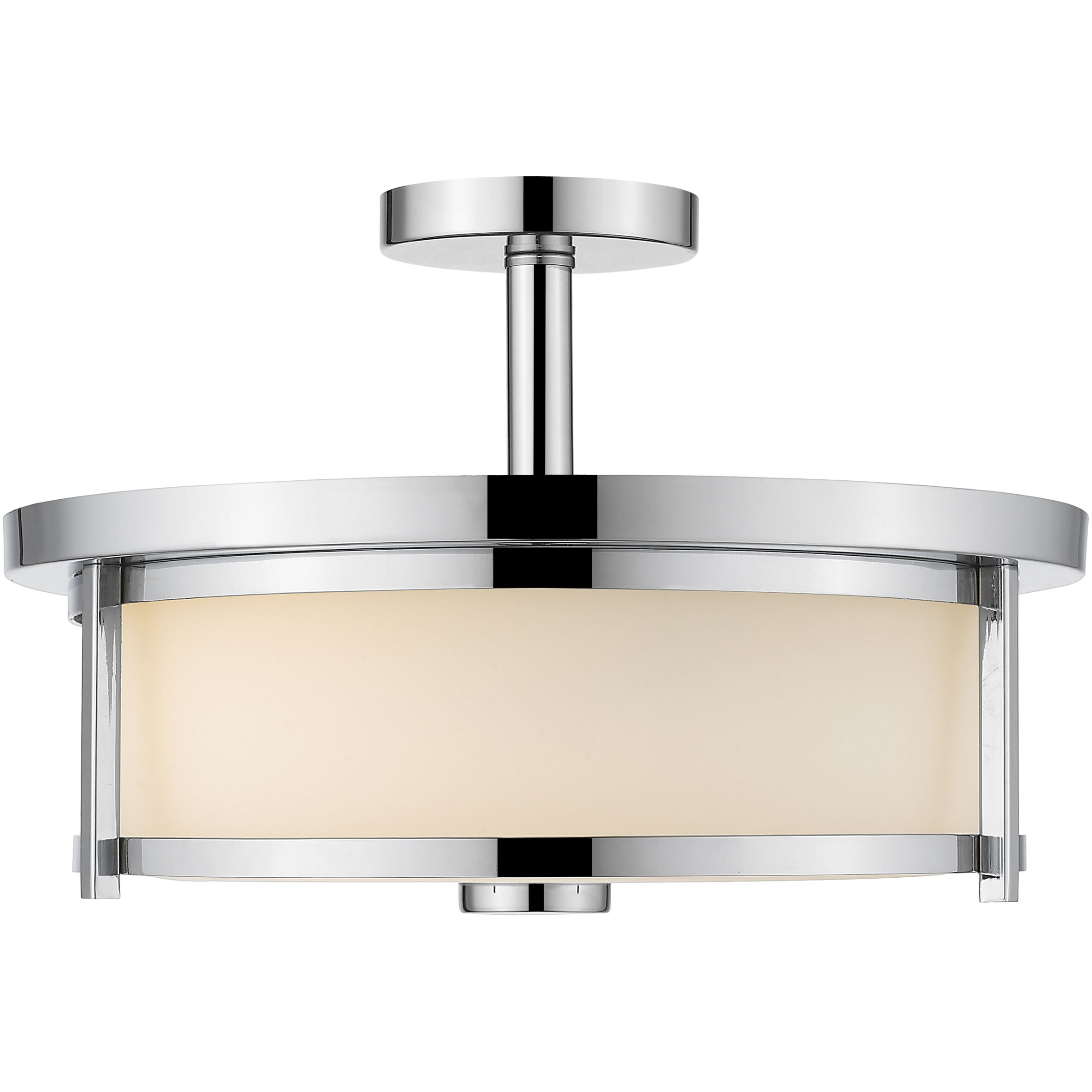 Savannah 3 Light 15.75 inch Chrome Semi Flush Mount Ceiling Light