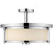 Savannah 3 Light 15.75 inch Chrome Semi Flush Mount Ceiling Light