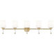 Henri 5 Light 42 inch Modern Gold Bathroom Vanity Wall Light