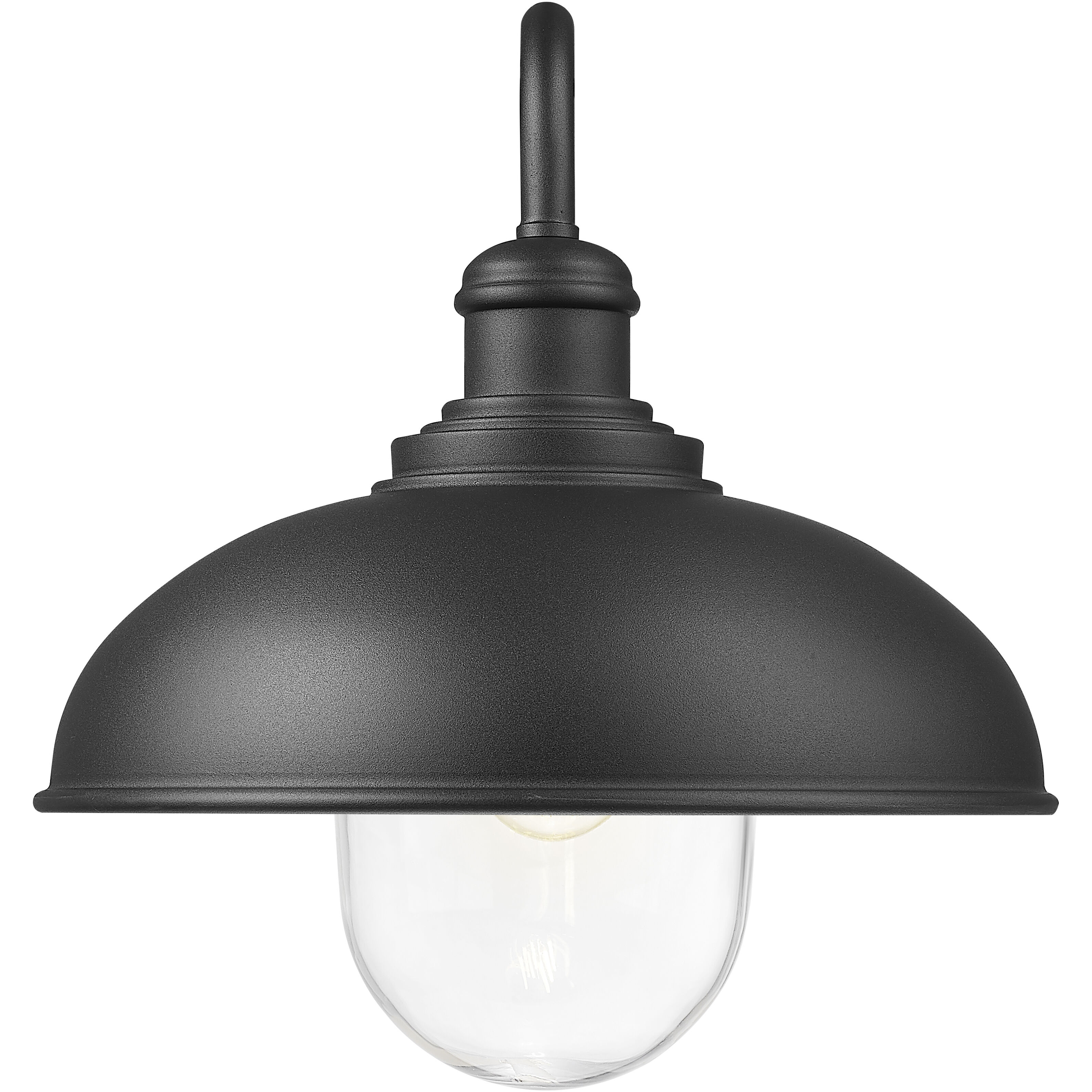 RLM 1 Light 15.5 inch Sand Black Outdoor Wall Light