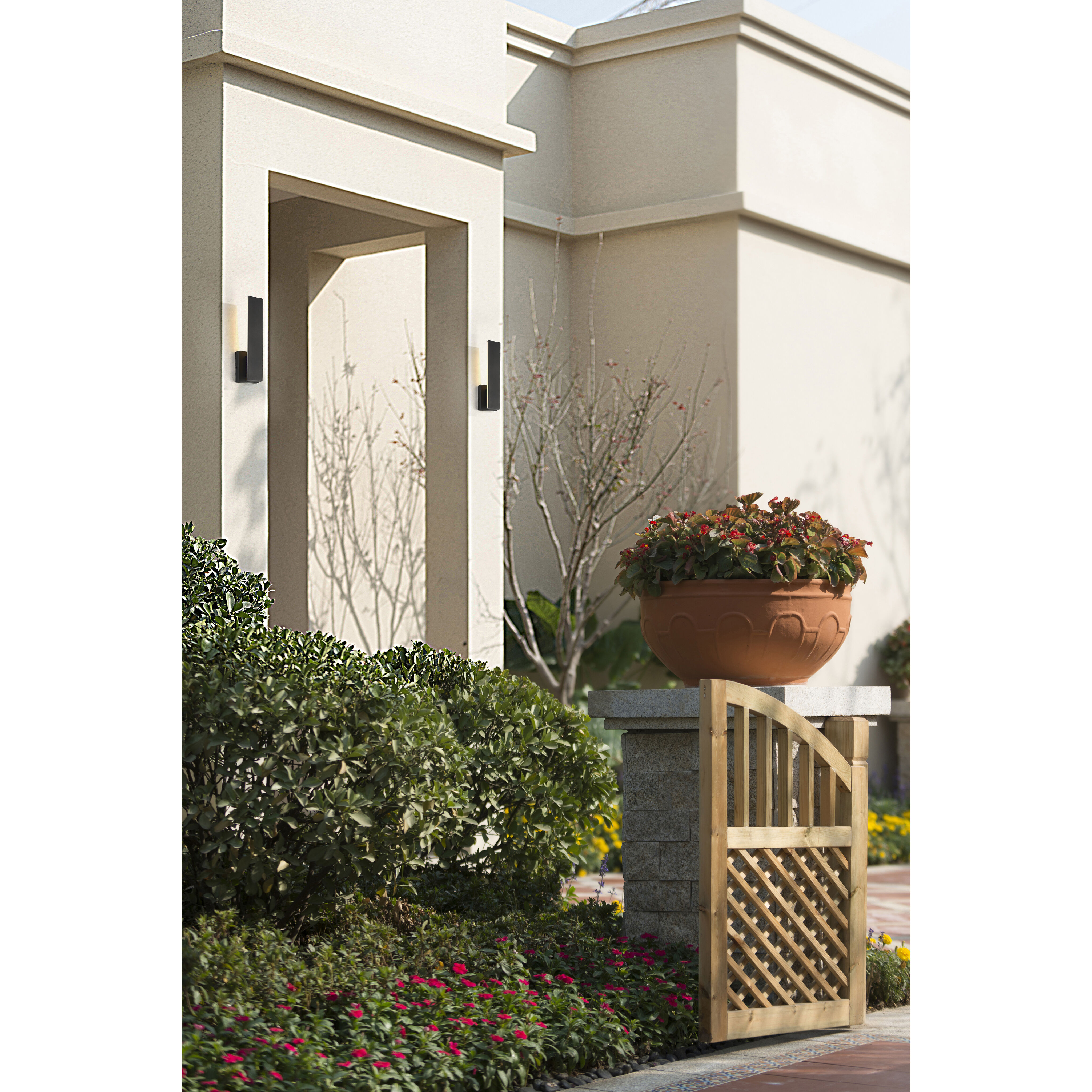 Stylet LED 3.75 inch Sand Black Outdoor Wall Light