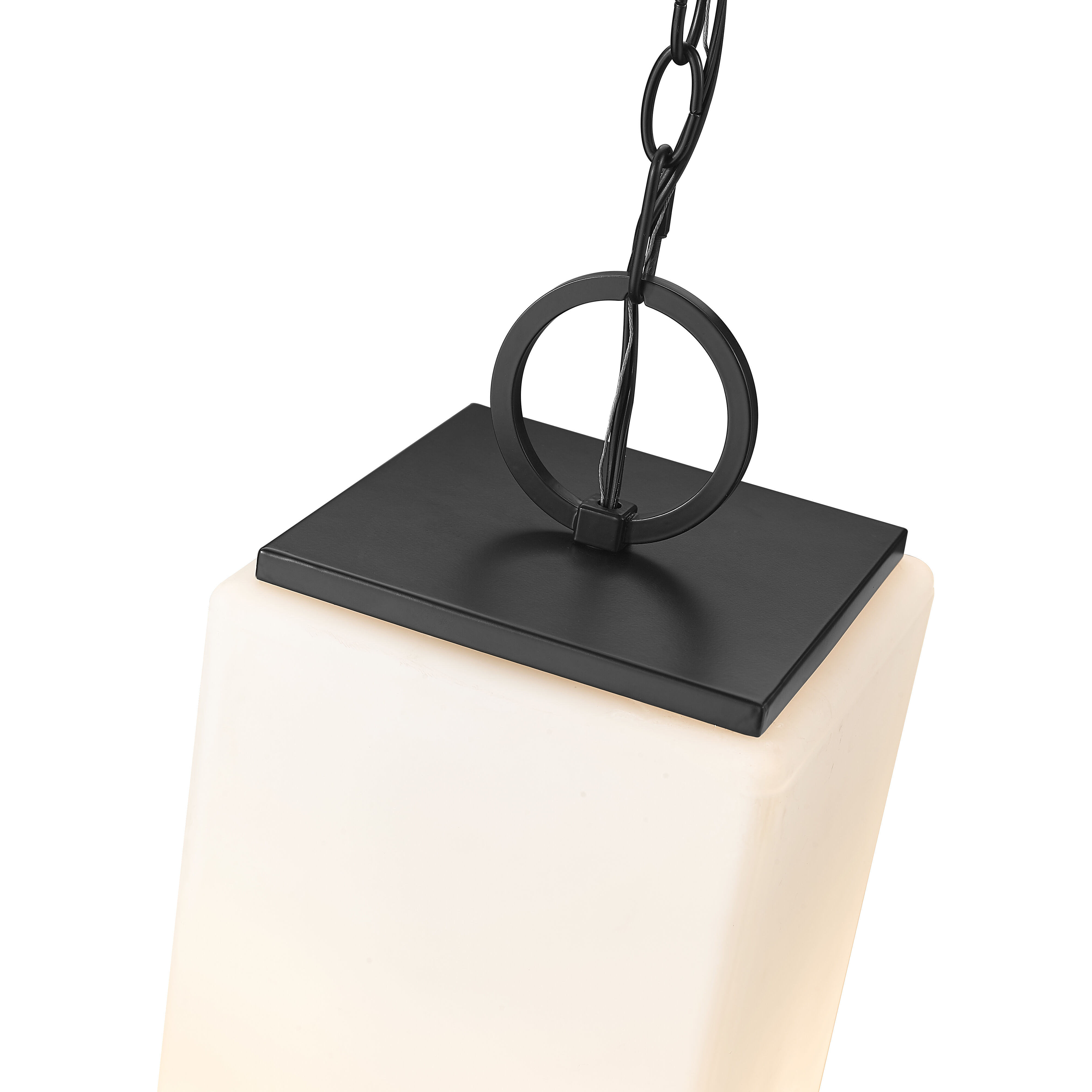 Sana 3 Light 8 inch Black Outdoor Chain Mount Ceiling Fixture