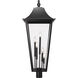 Gannon 5 Light 40.25 inch Black Outdoor Post Mounted Fixture in G9
