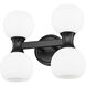 Artemis 4 Light 13 inch Matte Black Vanity Wall Light