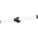 Warwick LED 32.5 inch Matte Black Bathroom Vanity Wall Light
