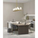 Danica 8 Light 42 inch Modern Gold Linear Chandelier Ceiling Light