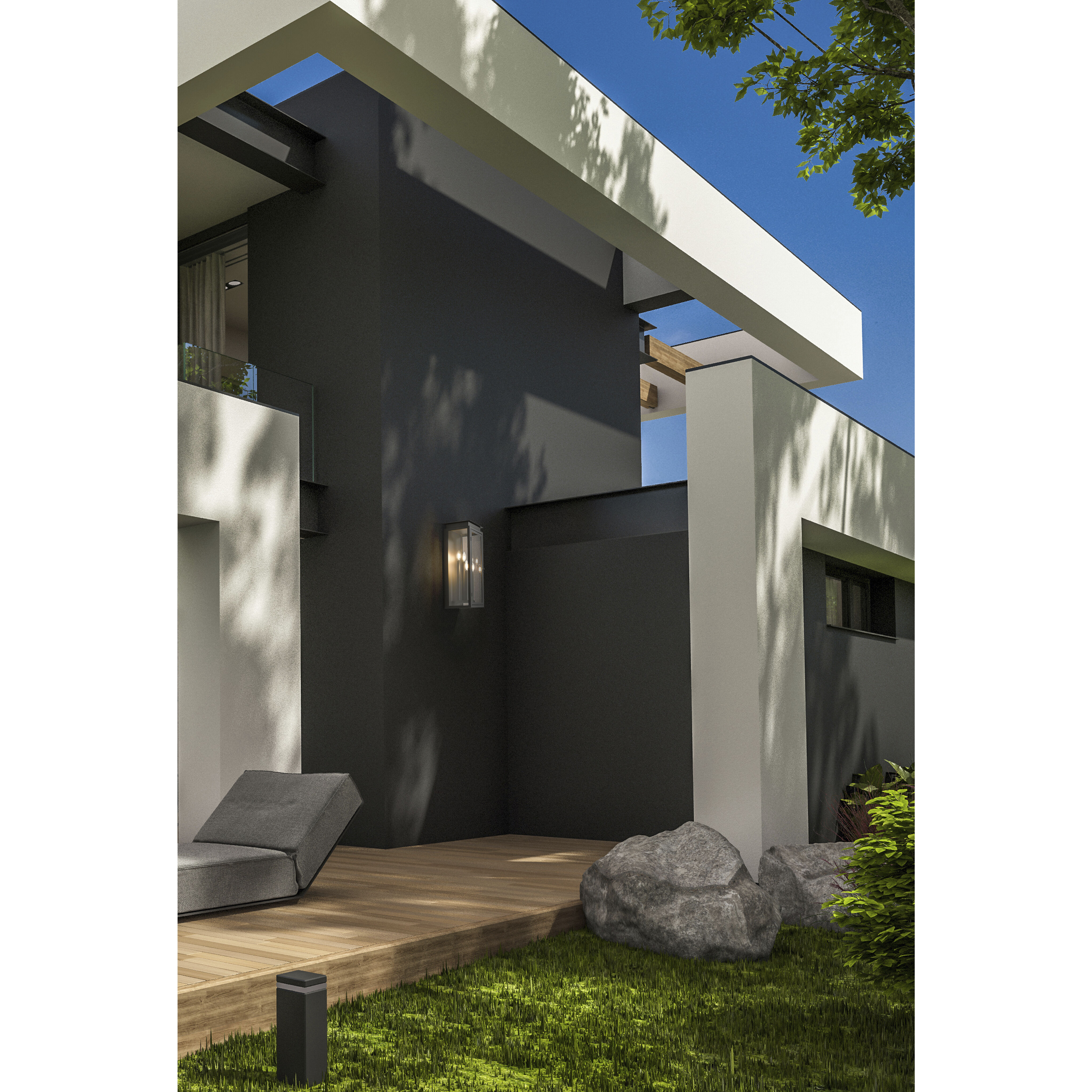 Nova 4 Light 24.5 inch Black Outdoor Wall Light