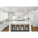 Arc LED 56.25 inch Chrome Linear Chandelier Ceiling Light