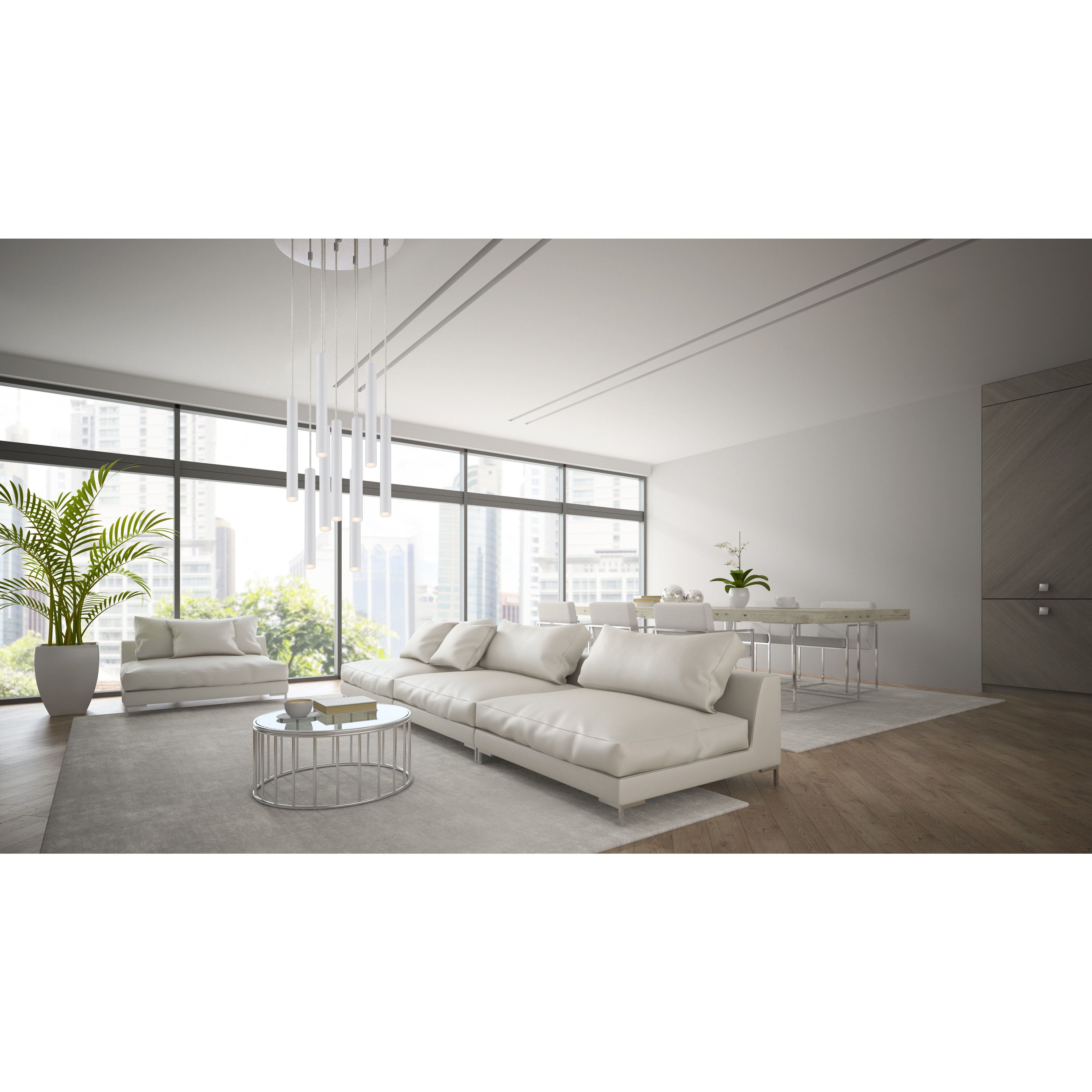 Forest LED 16 inch Chrome Chandelier Ceiling Light