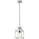 Quadra 1 Light 8 inch Brushed Nickel and Black Pendant Ceiling Light