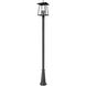 Rainer 4 Light 118.25 inch Black Outdoor Post Mounted Fixture in G9