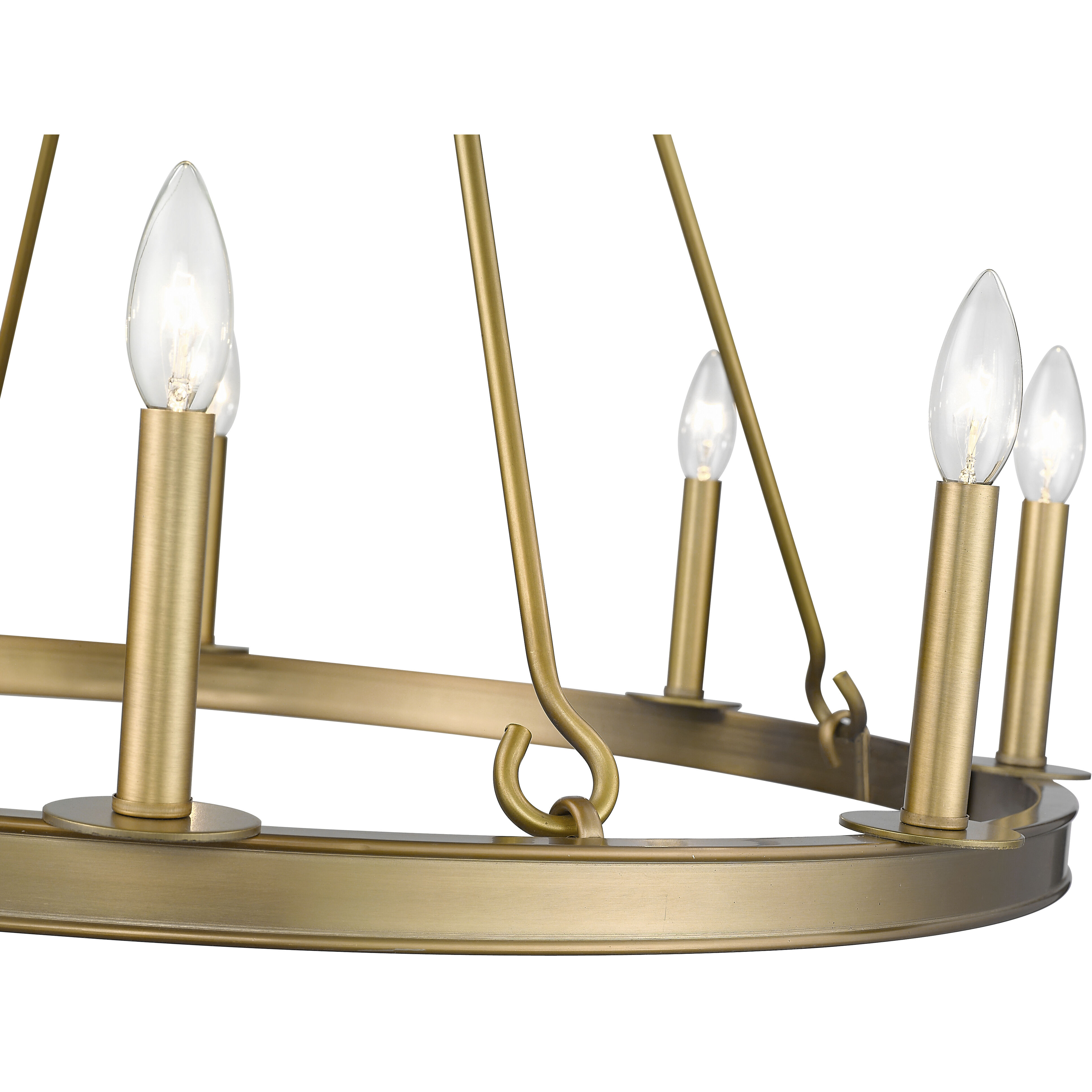 Barclay 8 Light 33 inch Olde Brass Chandelier Ceiling Light