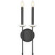 Gaultier 2 Light 7.5 inch Matte Black and Modern Gold Wall Sconce Wall Light