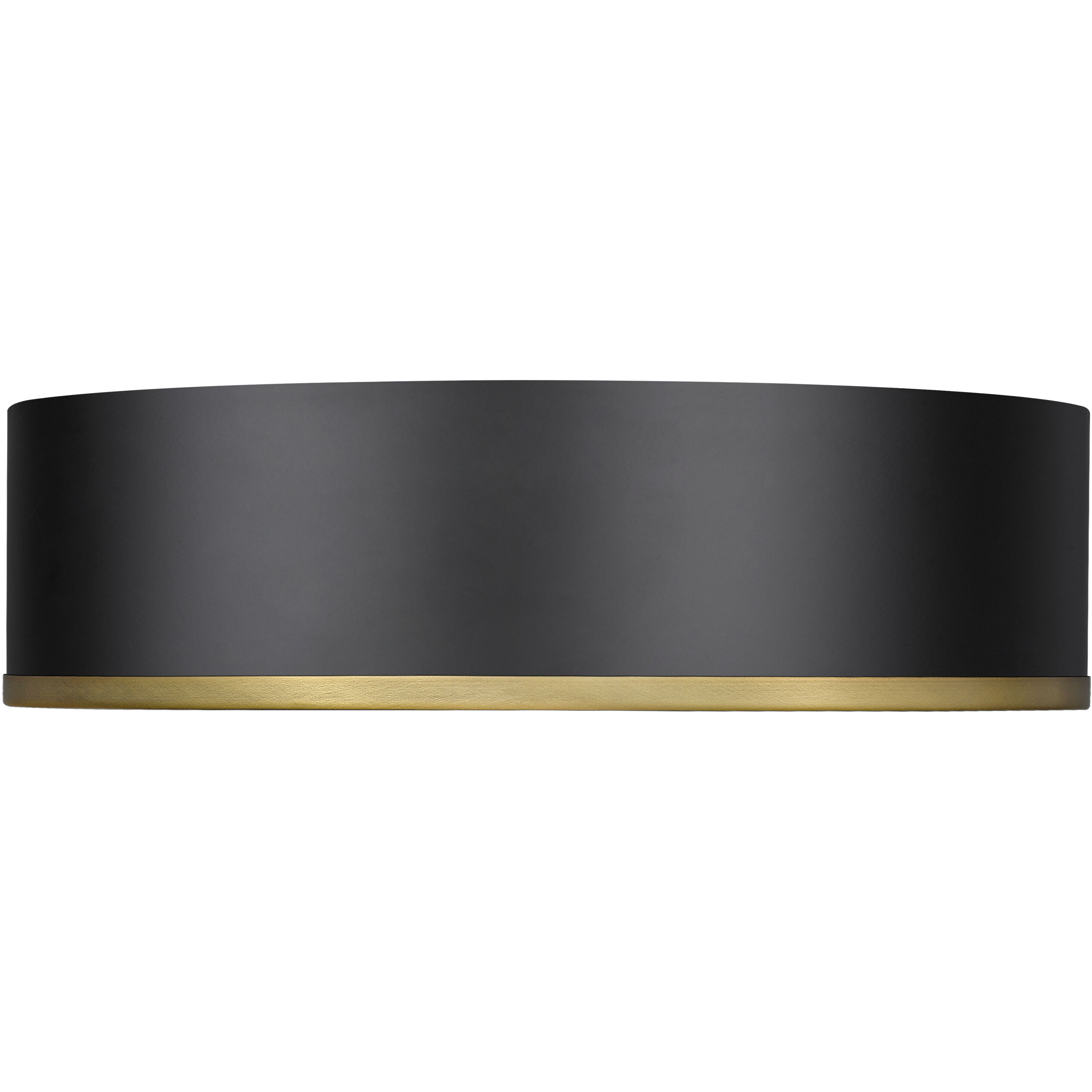 Arlo 4 Light 20.25 inch Matte Black and Rubbed Brass Flush Mount Ceiling Light