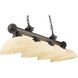 Cordon 4 Light 81.25 inch Bronze Billiard Ceiling Light in Golden Mottle Glass