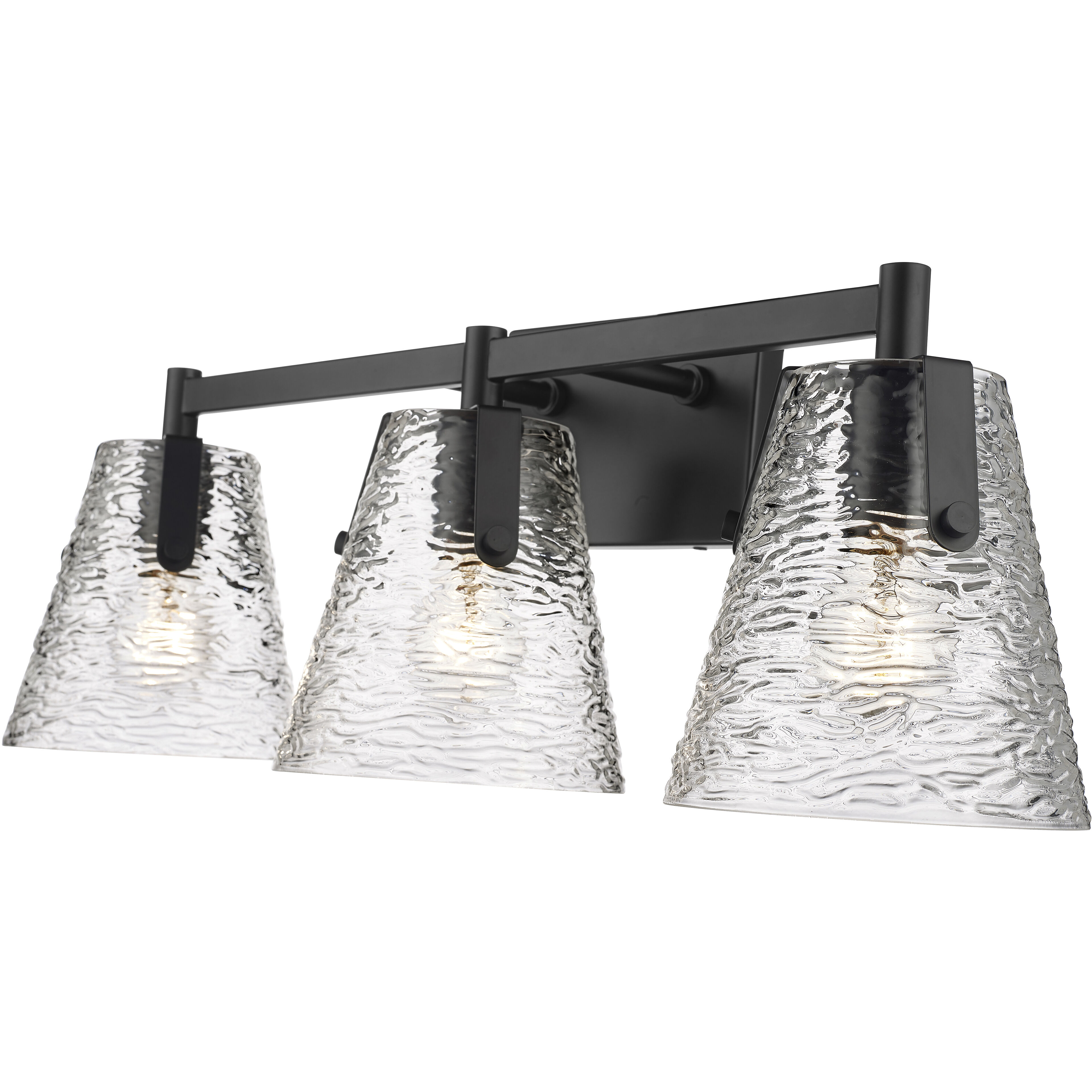 Analia 3 Light 26.25 inch Matte Black Vanity Wall Light