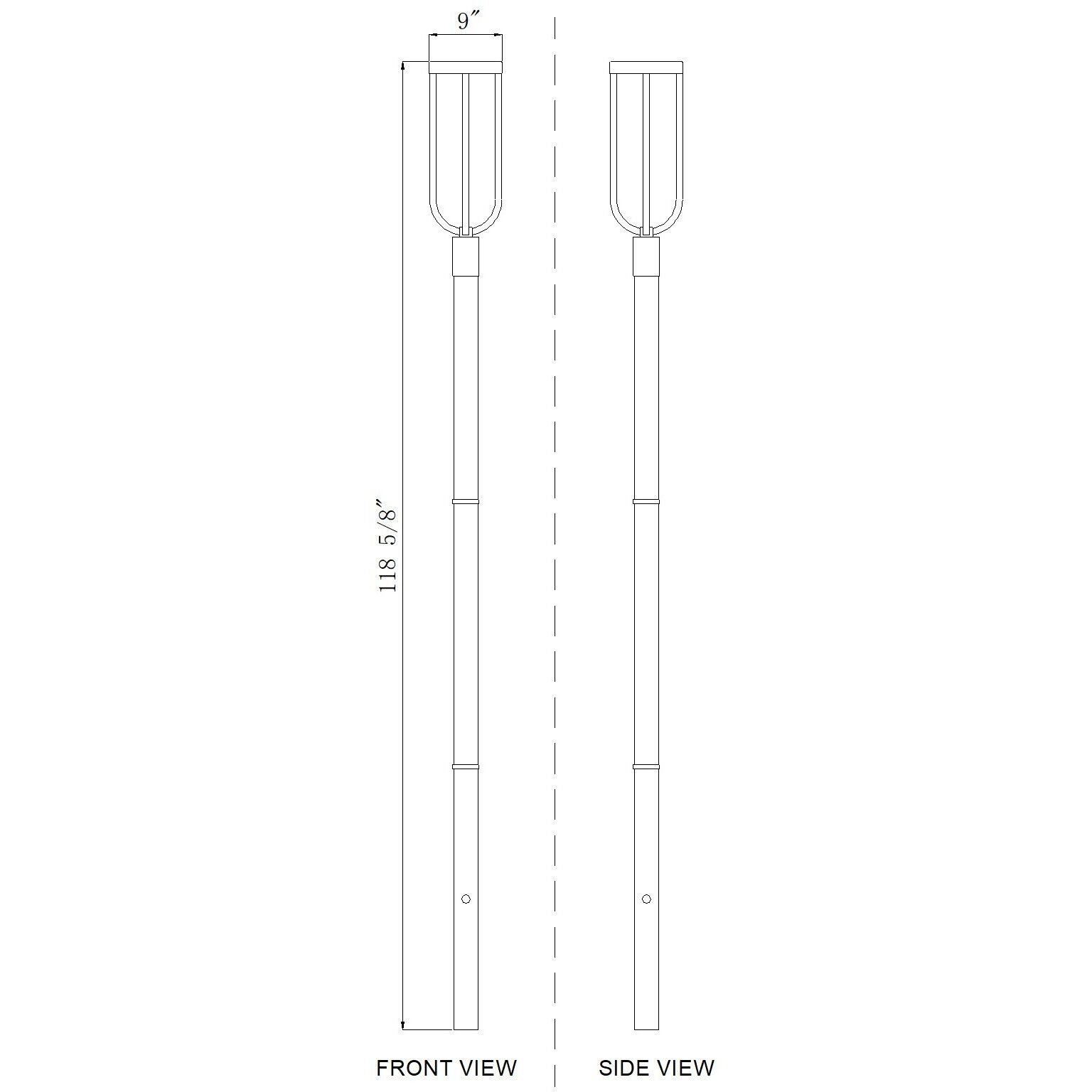 Leland LED 118.75 inch Sand Black Outdoor Post Mounted Fixture