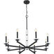 Kaden 8 Light 36.5 inch Matte Black Chandelier Ceiling Light