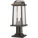Millworks 2 Light 18.75 inch Oil Rubbed Bronze Outdoor Pier Mounted Fixture