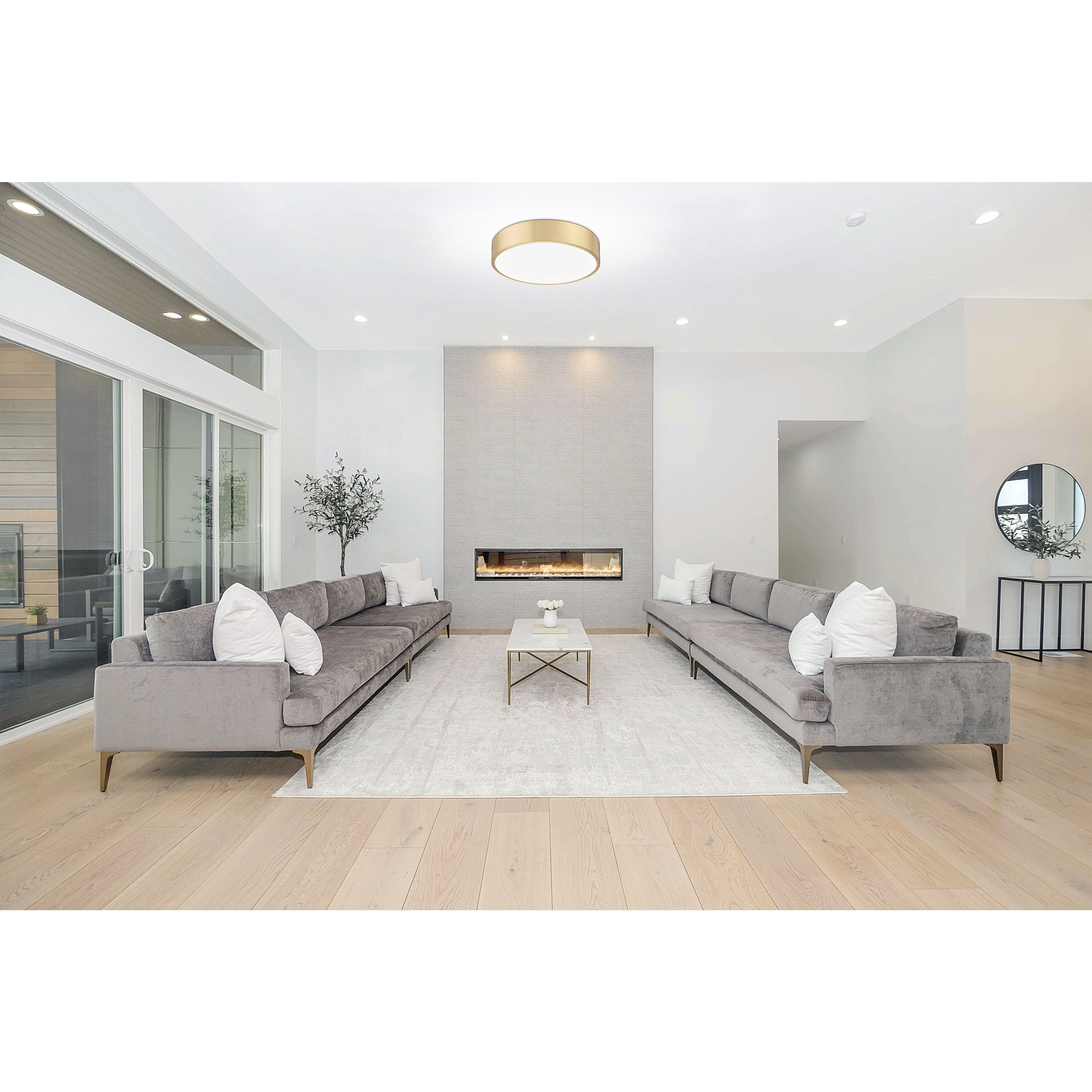 Coronado LED 20 inch Modern Gold Flush Mount Ceiling Light