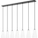 Farrell 7 Light 54 inch Matte Black Linear Chandelier Ceiling Light