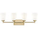 Oren 4 Light 31 inch Modern Gold Bath Vanity Light Wall Light