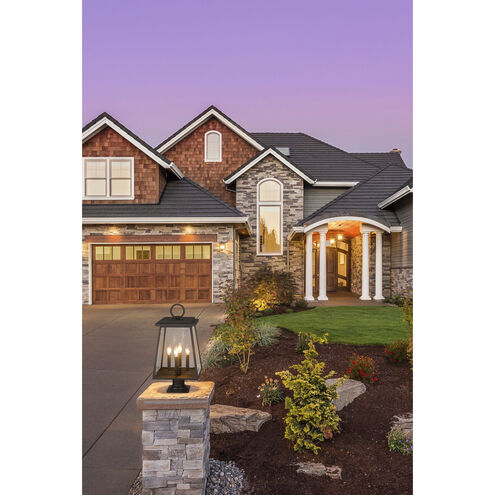 Broughton 4 Light 24.5 inch Black Outdoor Pier Mounted Fixture