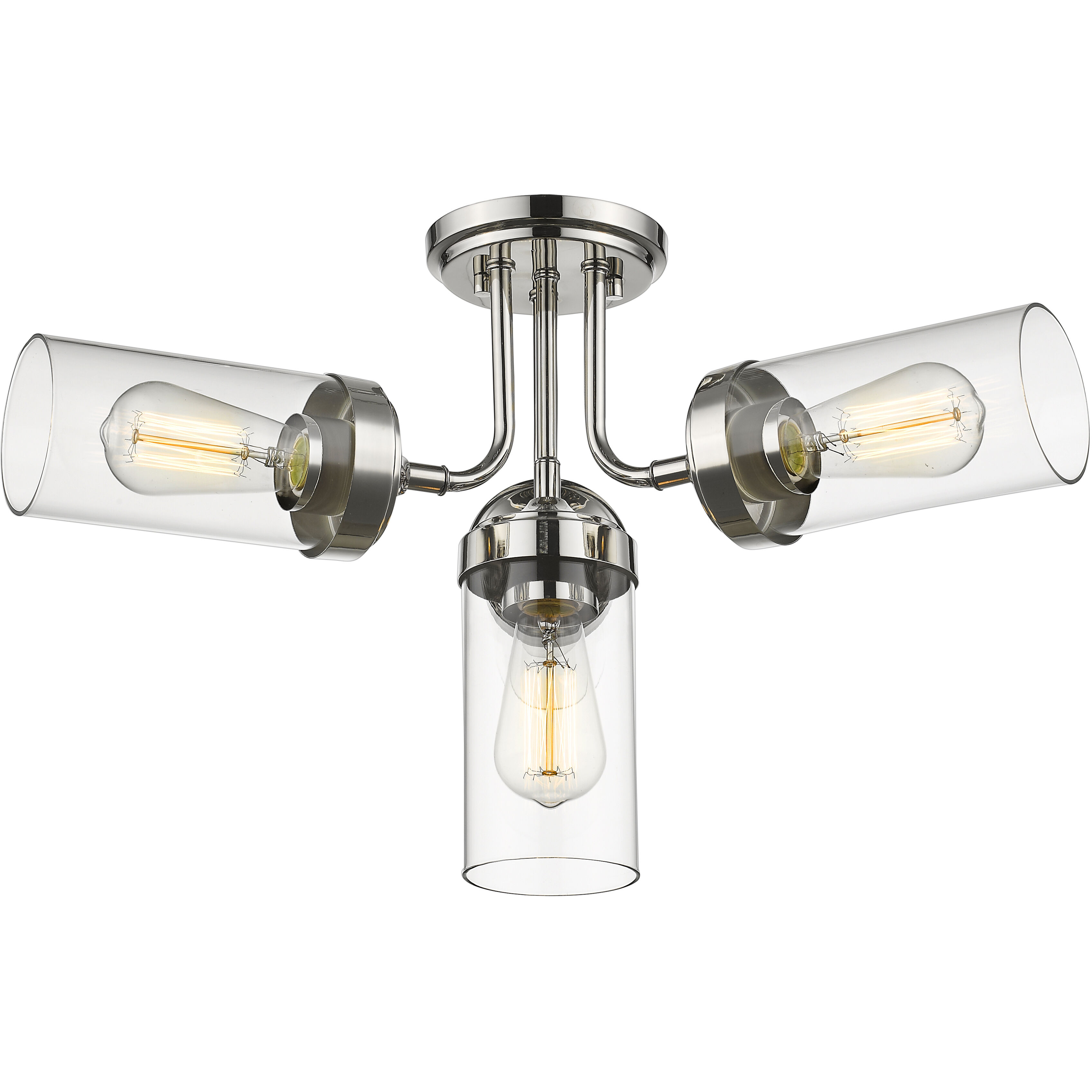 Calliope 4 Light 22.5 inch Polished Nickel Semi Flush Mount Ceiling Light