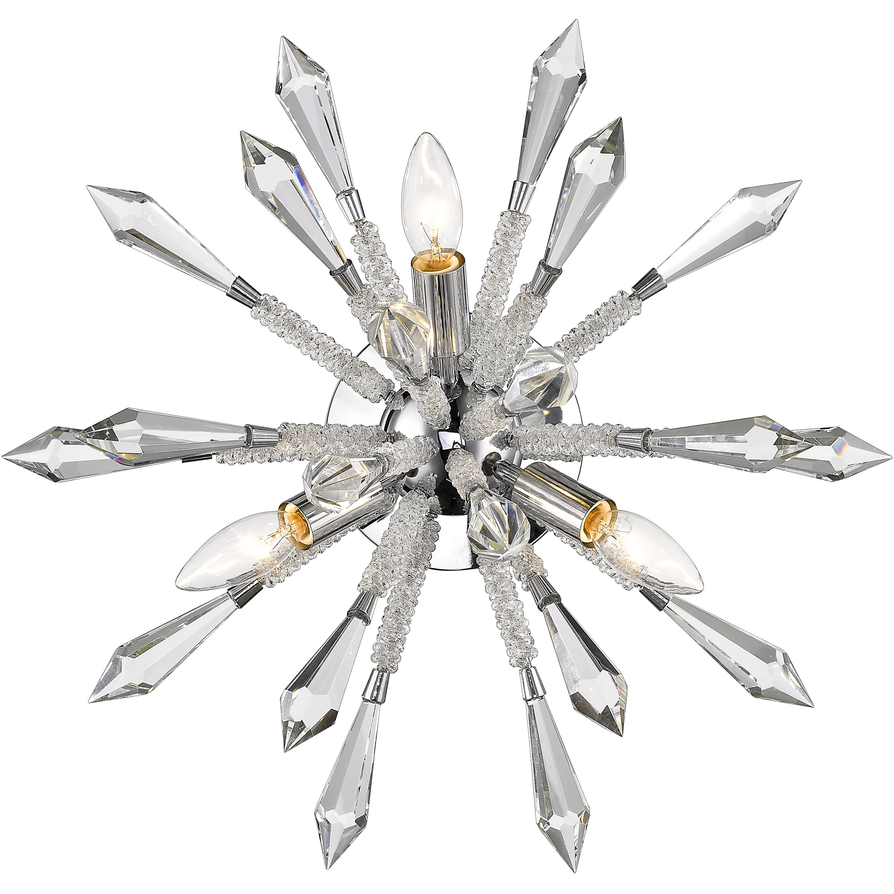 Soleia 3 Light 18 inch Chrome Flush Mount Ceiling Light