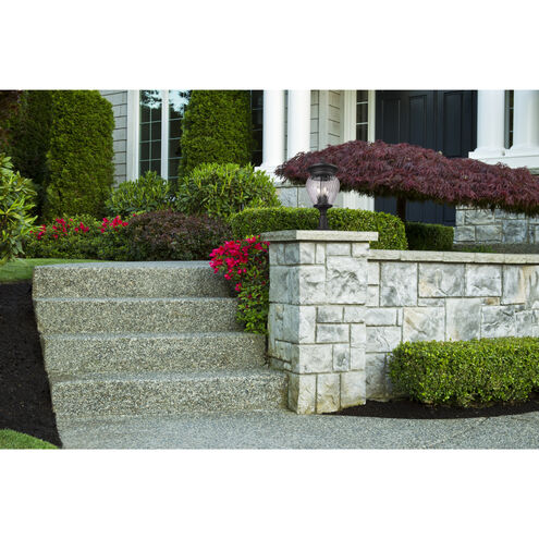 Davina 4 Light 27.25 inch Black Outdoor Pier Mounted Fixture in G9