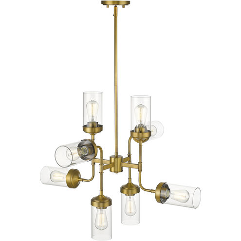 Calliope 8 Light 32 inch Foundry Brass Chandelier Ceiling Light