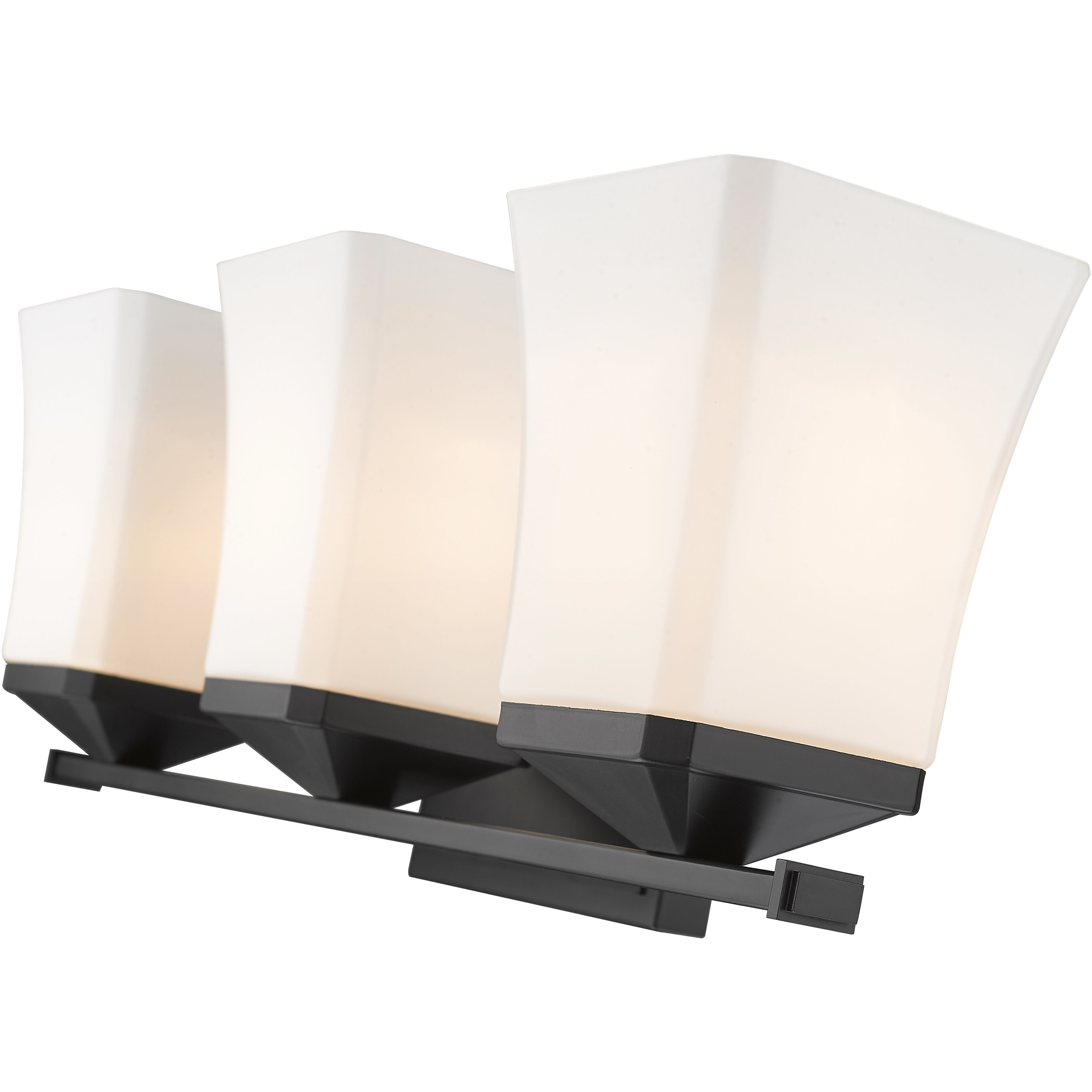 Darcy 3 Light 22 inch Matte Black Vanity Wall Light