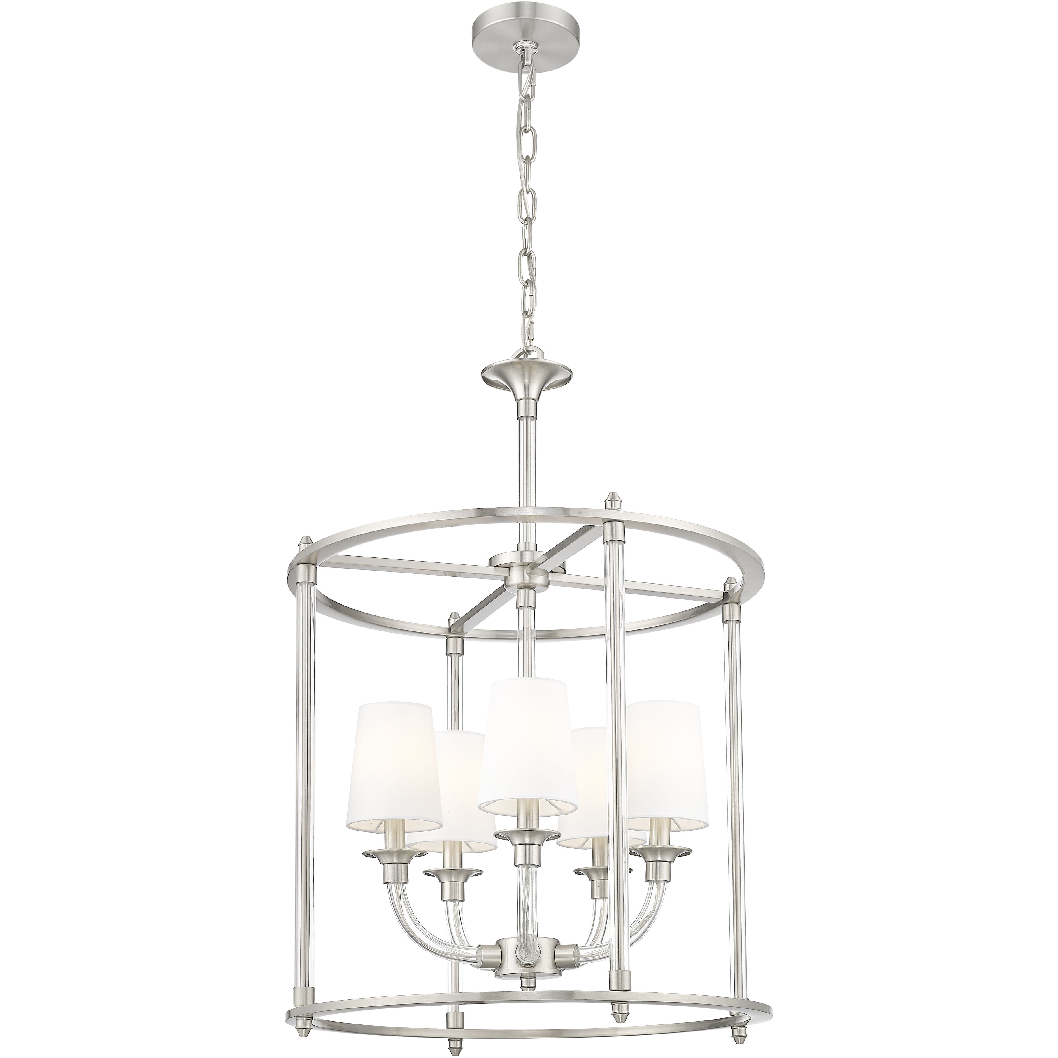 Katerina 5 Light 20 inch Brushed Nickel Chandelier Ceiling Light